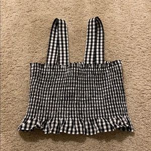 BP black and white crop top